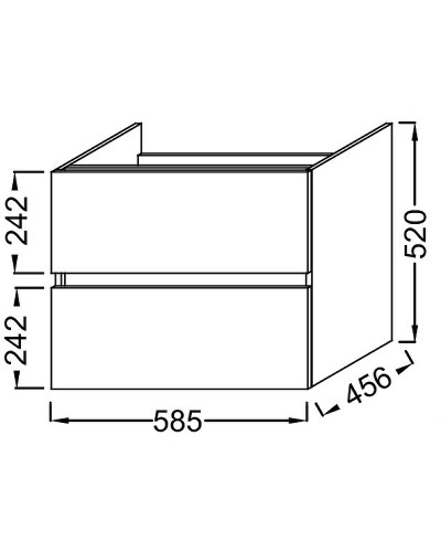 Тумба под раковину Jacob Delafon Tolbiac 60 EB2381-E75 подвесная Дуб давос