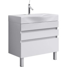 Тумба белый глянец 80 см Aqwella 5 Stars Bergamo Ber.01.08/n/W