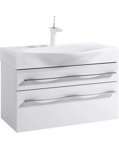 Тумба белый глянец 80 см Aqwella 5 Stars Milan Mil.01.08/2/W