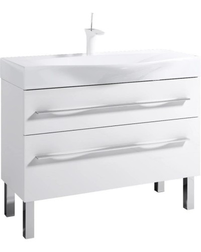 Тумба белый глянец 100 см Aqwella 5 Stars Milan Mil.01.10/2n/W