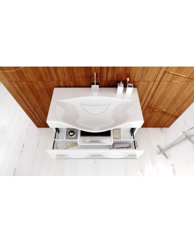 Тумба белый глянец 100 см Aqwella 5 Stars Milan Mil.01.10/2n/W