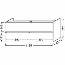 Тумба под раковину Jacob Delafon Tolbiac 120 EB2384-J5 подвесная Белый глянец
