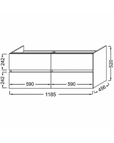 Тумба под раковину Jacob Delafon Tolbiac 120 EB2384-J5 подвесная Белый глянец