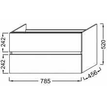 Тумба под раковину Jacob Delafon Tolbiac 80 EB2382-E75 подвесная Дуб Давос