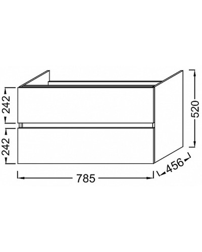 Тумба под раковину Jacob Delafon Tolbiac 80 EB2382-E75 подвесная Дуб Давос
