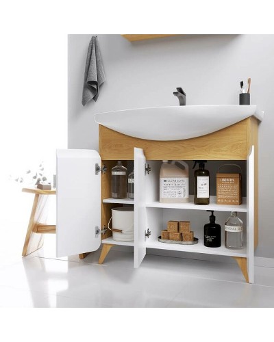 Тумба под раковину Aqwella Basic 105 BAS0110DZ Дуб золотой