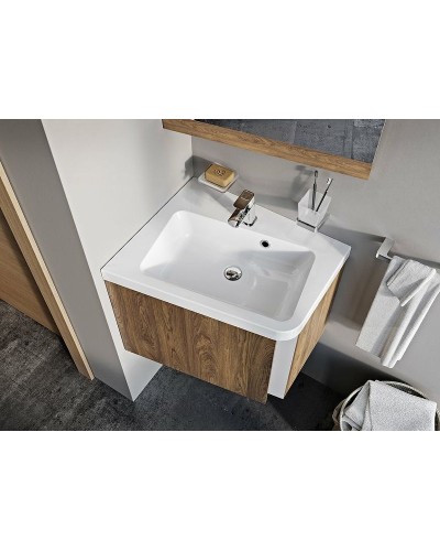 Тумба под раковину Ravak SD 10° 65 L X000000747 подвесная Темный орех