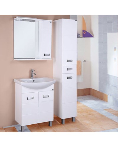 Тумба под раковину Onika Балтика 70 с корзиной для белья Белая