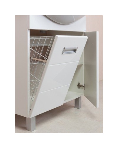 Тумба под раковину Onika Балтика 70 с корзиной для белья Белая