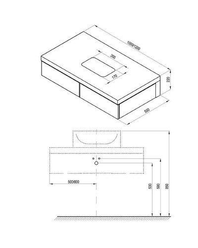 Тумба под раковину Ravak SD Formy 120 X000001034 подвесная Дуб