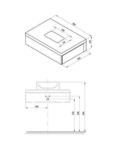 Тумба под раковину Ravak SD Formy 80 X000001035 подвесная Орех