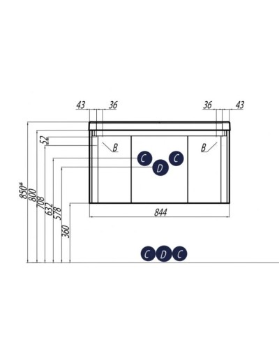 Тумба белый глянец 84,4 см Акватон Шерилл 1A208801SH010