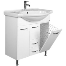 Тумба под раковину Onika Моника 75 с корзиной Белая