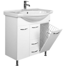 Тумба под раковину Onika Моника 75 с корзиной Белая