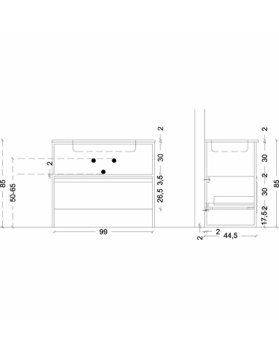 Тумба Boheme Armadi Art Loft 100 894-100-W подвесная Белая