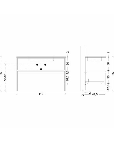 Тумба Boheme Armadi Art Loft 120 894-120-A подвесная Антрацит