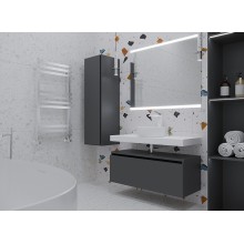 Тумба Boheme Armadi Art Vallessi UNO-S 100 897-100-A glossy подвесная Антрацит глянец