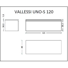 Тумба Boheme Armadi Art Vallessi UNO-S 120 897-120-A mat подвесная Антрацит матовый