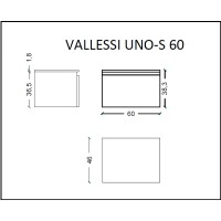 Тумба Boheme Armadi Art Vallessi UNO-S 60 897-060-L подвесная Light Oak