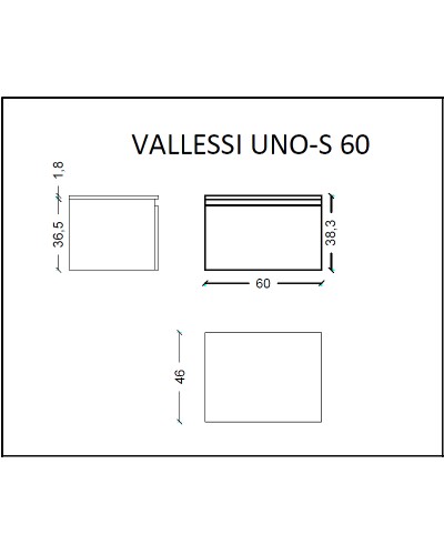 Тумба Boheme Armadi Art Vallessi UNO-S 60 897-060-W подвесная White