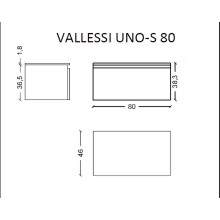 Тумба Boheme Armadi Art Vallessi UNO-S 80 897-080-W подвесная White