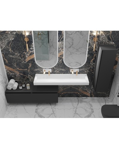 Тумба Boheme Armadi Art Vallessi UNO-S 80 897-080-A glossy подвесная Антрацит глянец