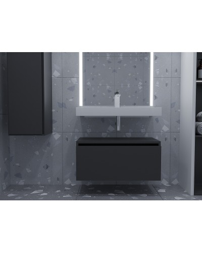 Тумба Boheme Armadi Art Vallessi UNO-S 80 897-080-A mat подвесная Антрацит матовый