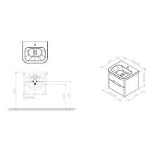 Тумба белый глянец 59 см Ravak Chrome II X000001291