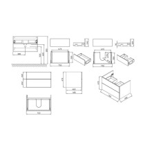 Тумба белый глянец/береза 76 см Ravak Rosa II X000001294