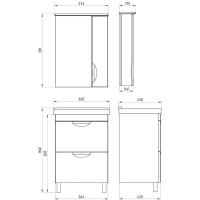 Тумба белый 56,4 см ASB-Mebel Миранда