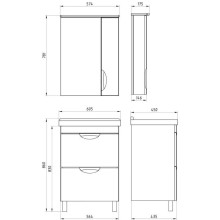 Тумба белый 56,4 см ASB-Mebel Миранда
