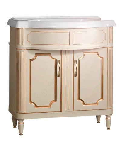 Тумба слоновая кость золотая патина 82,4 см Belux Каталония Н 85