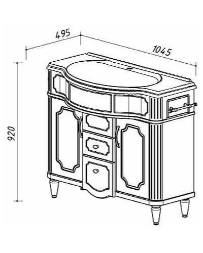 Тумба белый глянец 102,4 см Belux Каталония Н 105-02