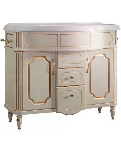 Тумба слоновая кость золотая патина 102,4 см Belux Каталония Н 105-02