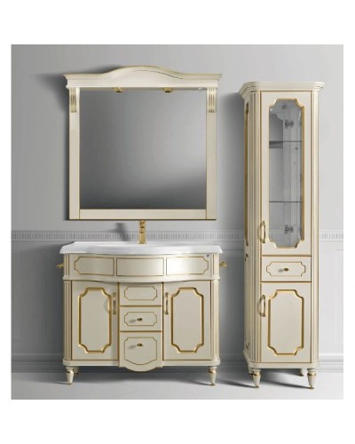 Тумба слоновая кость золотая патина 102,4 см Belux Каталония Н 105-02