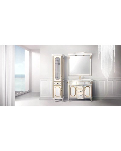 Тумба слоновая кость золотая патина 102,4 см Belux Каталония Н 105-02