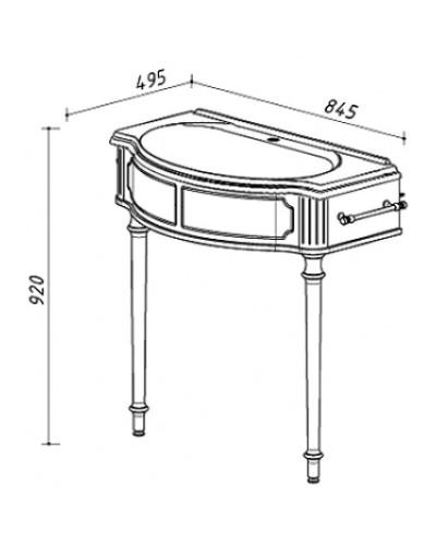 Тумба белый глянец 82,4 см Belux Каталония-Отель Н 85