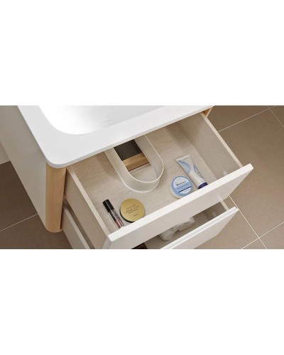 Тумба белый глянец/клен 58 см Belux Альмерия НП 60-02