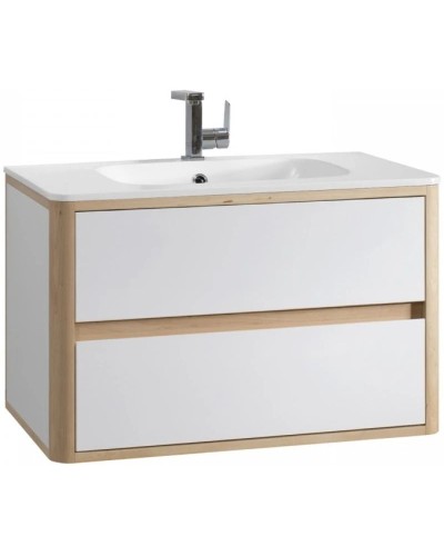 Тумба белый глянец/клен 78 см Belux Альмерия НП 80-02