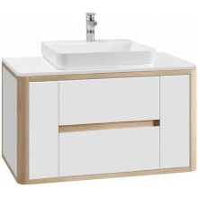 Тумба белый глянец/клен 99 см Belux Альмерия НП 100-02