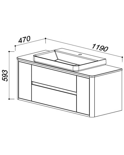 Тумба белый глянец/клен 119 см Belux Альмерия НП 120-02