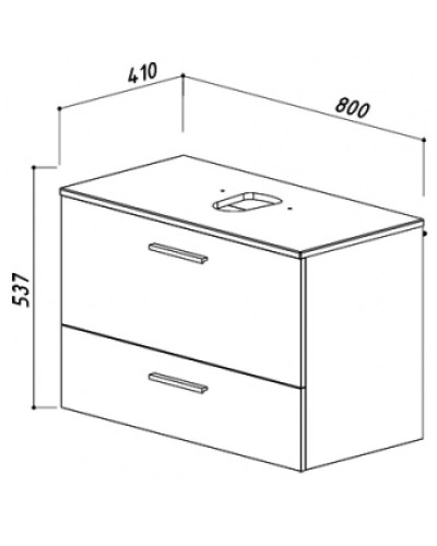 Тумба дуб сонома 80 см Belux Бали НП 80-01