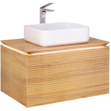 Тумба под раковину Jorno Karat 80 Kar.01.80/P/BuL подвесная Бук светлый