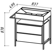 Тумба белый глянец 83,5 см Belux Биарритц Н 70-02