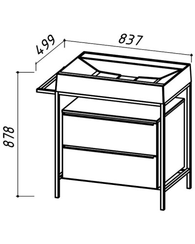 Тумба белый глянец 83,5 см Belux Биарритц Н 70-02