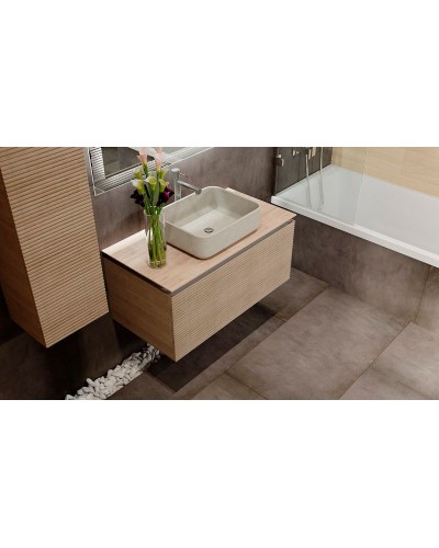 Тумба под раковину Jorno Karat 100 Kar.01.100/P/BuL подвесная Бук светлый