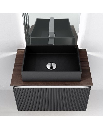 Тумба под раковину Jorno Strong 80 Str.01.80/P/A подвесная Антрацит