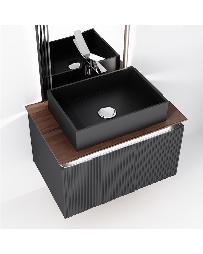 Тумба под раковину Jorno Strong 80 Str.01.80/P/A подвесная Антрацит