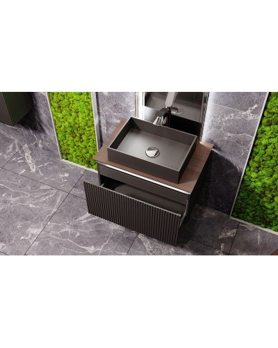 Тумба под раковину Jorno Strong 80 Str.01.80/P/A подвесная Антрацит