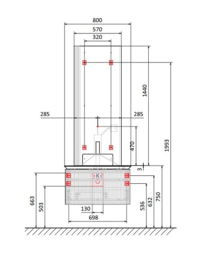 Тумба под раковину Jorno Strong 80 Str.01.80/P/A подвесная Антрацит